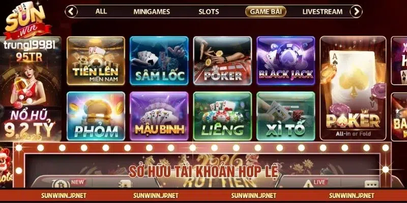 Bạn cần có tài khoản đăng ký hợp pháp và đang hoạt động trên nền tảng